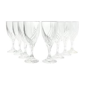 Lenox “Debut (Gold)” Set of 8 Crystal Iced Tea Glasses 7 3/4” 12oz Signed